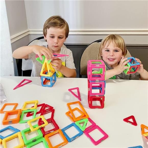 Upgraded Magnetic‎ Blocks Tough Tiles STEM Toys for 3+ Year Old Boys and Girls - Picture 3 of 6